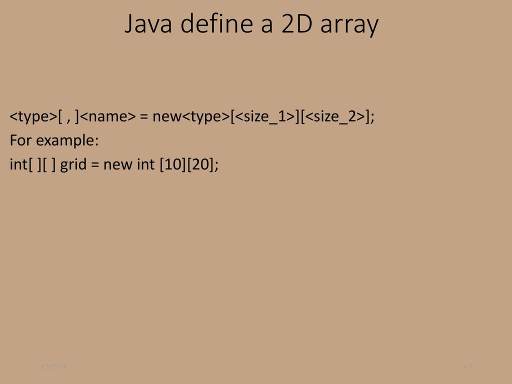 Lecture 4 2d Arrays CSE /26/ ppt download